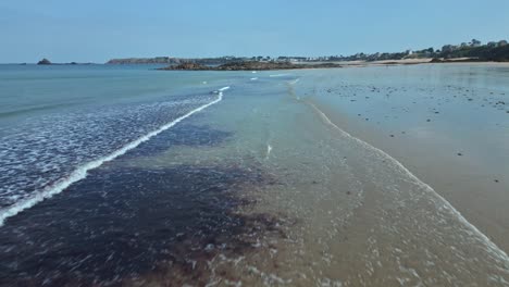 saint-malo beach during low tide, brittany in france