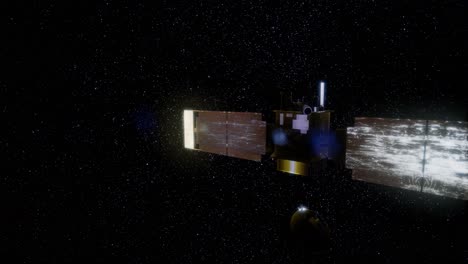 topógrafo global en órbita alrededor del planeta marte