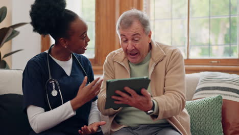 Senior,-man-and-nurse-with-tablet-for-consulting