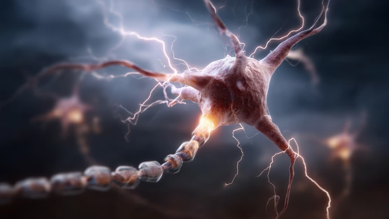 Examining the Intricate Dynamics of Neurons: A Detailed Visualization of Neural Connections and Electrical Activity in the Nervous System