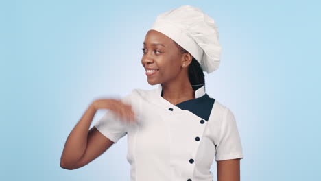 studio chef, happy black woman