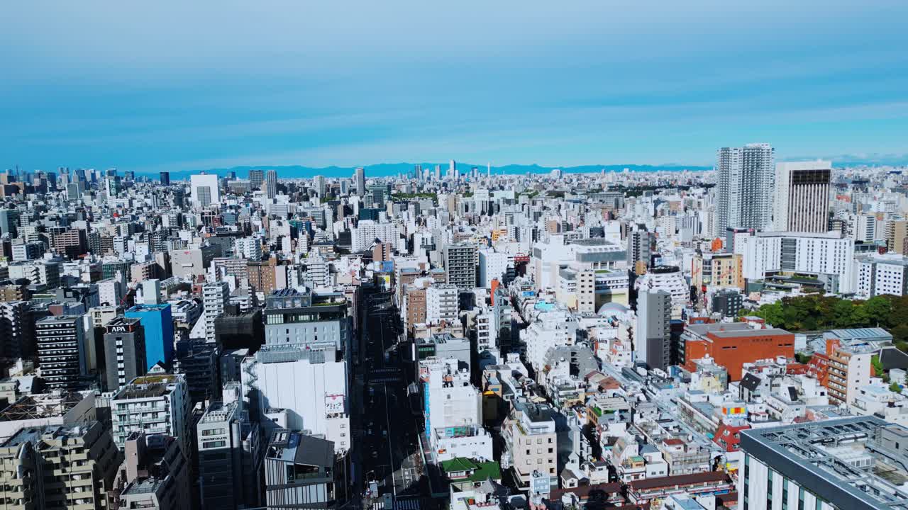 Cool toned October glide reveals dense Asakusa Tokyo streets working as system