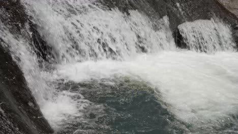 pequeña cascada de agua en el bosque