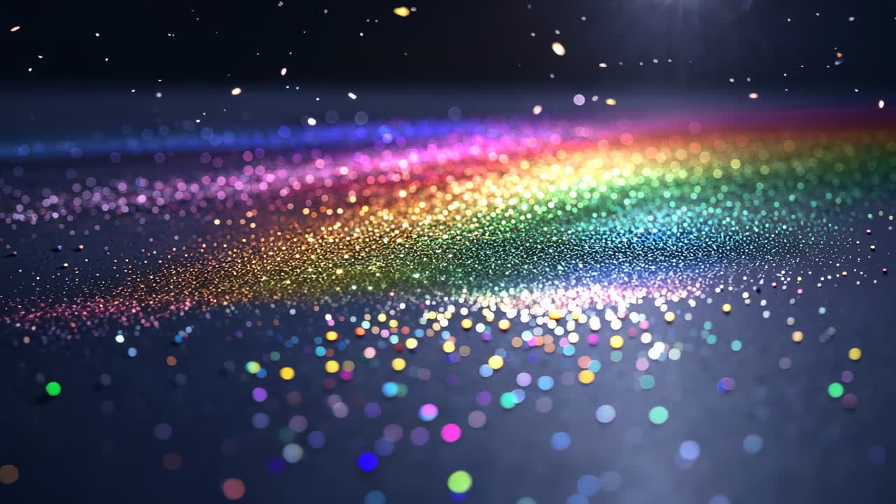 Vibrant Rainbow Glitter Light Abstract Background