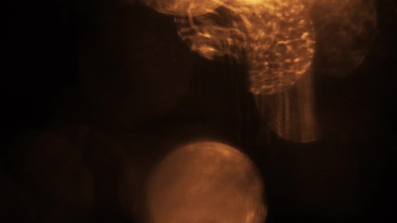 Abstract Golden Light Leaks and Bokeh Overlays
