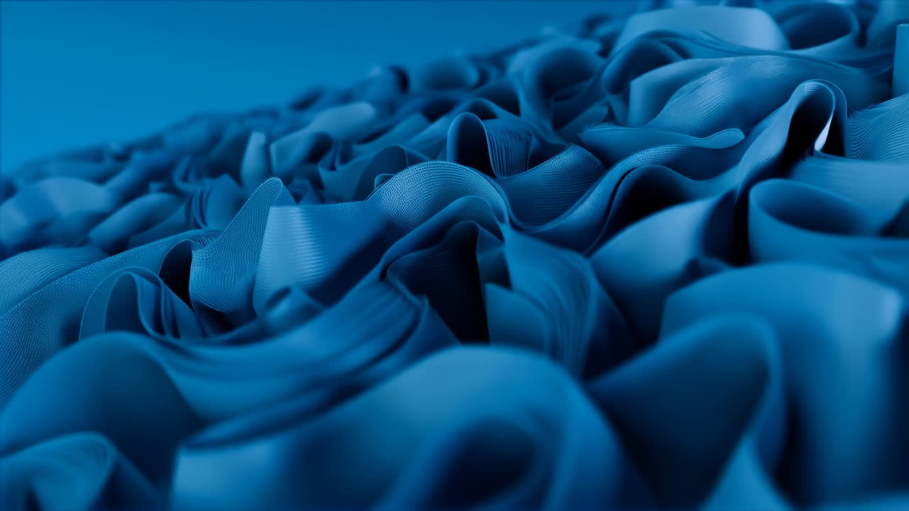 Abstract Blue Wavy Fabric Texture