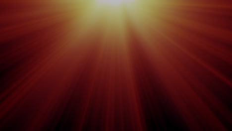 abstract golden yellow orange shining light beams. 4k seamless loop ray light beams animation. gold light flare glowing on top on black background footage for overlay. rays of light on center top.