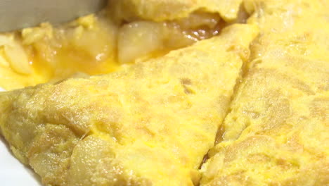 close-up of a spanish tortilla