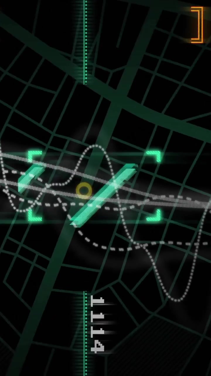 Animation of data processing and connections on black background