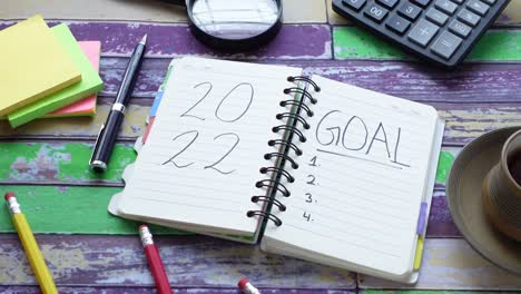 2022 goal setting notebook