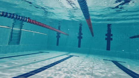 swimmer underwater in a swimming pool