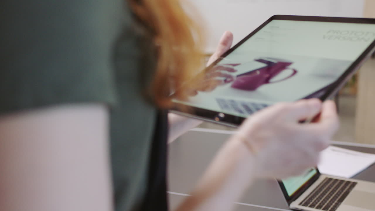 Tablet, digital business team working