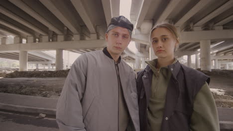 young couple posing