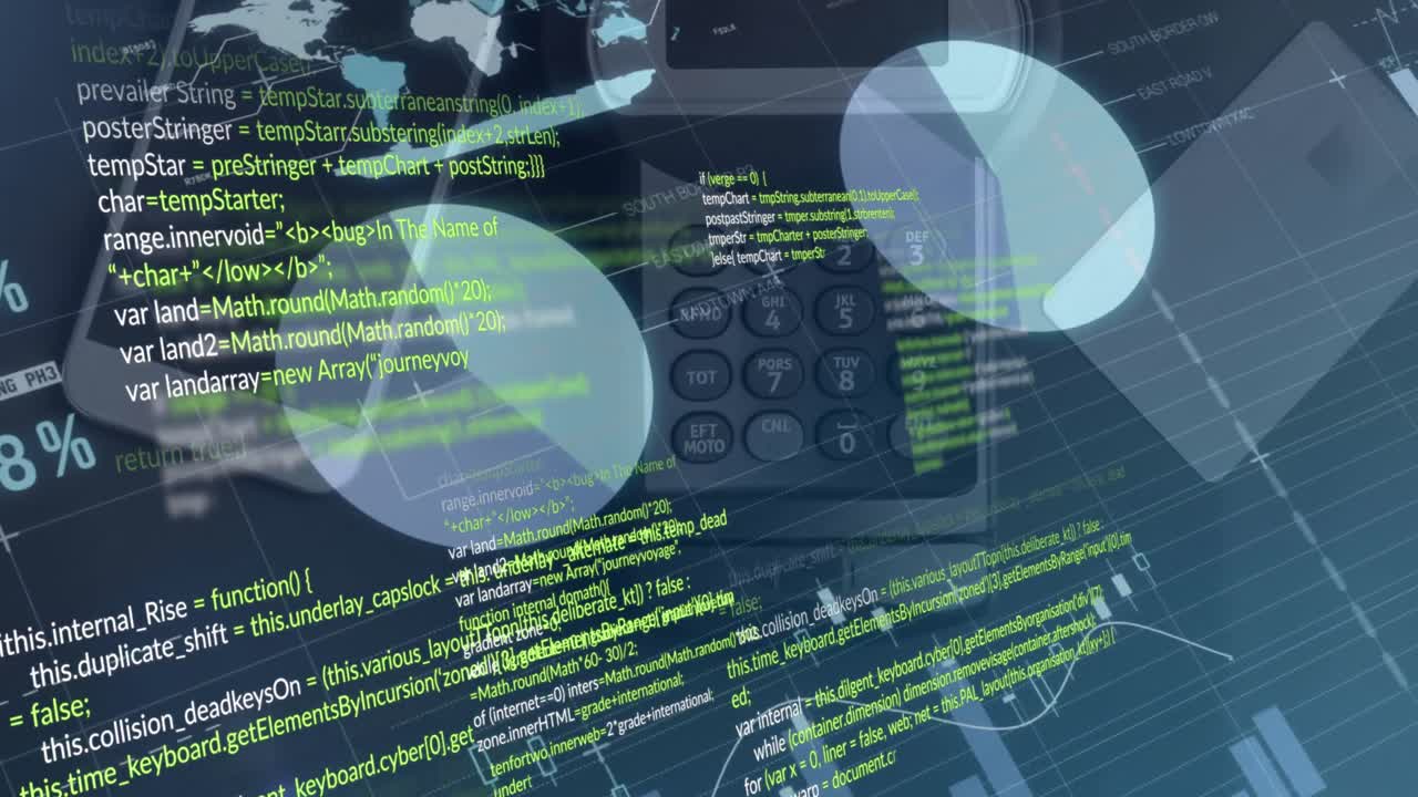 animación del procesamiento de datos a través de una calculadora