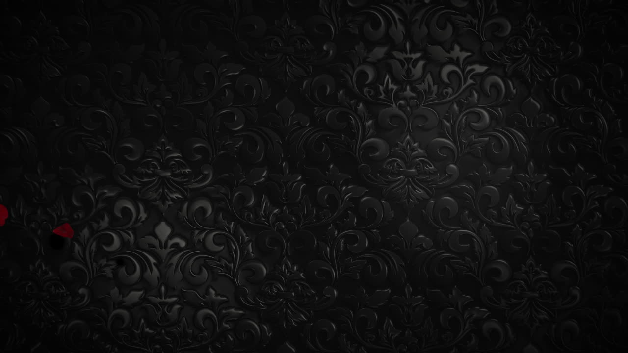 검은 발렌타인 데이 빛나는 배경에 장미의 애니메이션 근접 촬영 모션 잎