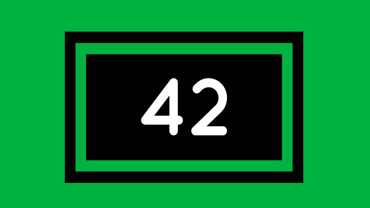 contando números en un marco negro 4k