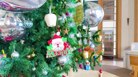 decorated tree with ornaments and festive cheer