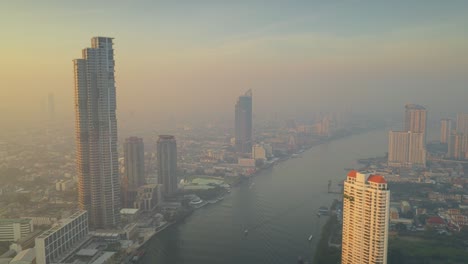 chao phraya river at dawn