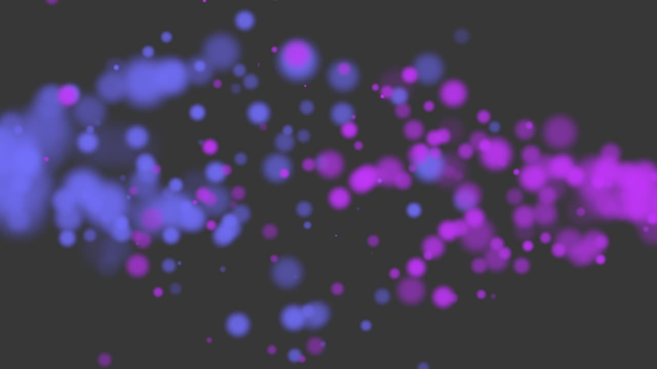 Animation fly abstract purple and blue bokeh and particles on shiny background Happy New Year and Merry Christmas theme 1