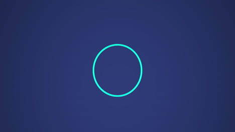animación de círculos y puntos en bucle contra un fondo azul