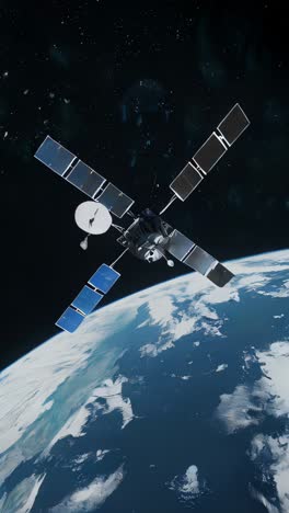 a satellite is flying over the earth