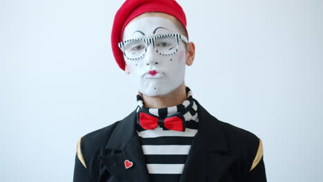 mime artist portrait