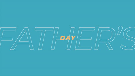 modern fathers day text on fashion blue gradient