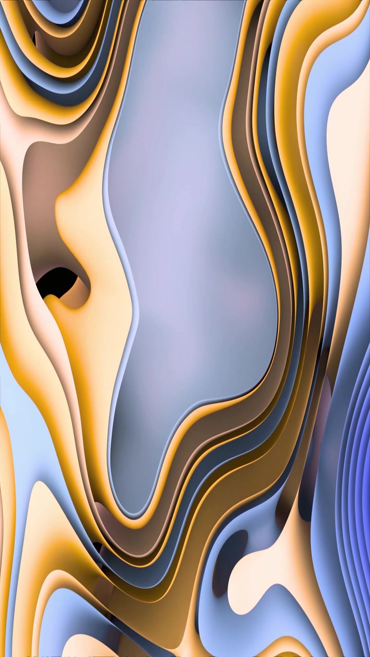 Abstract 3D Animation of Fluid Liquid Layers