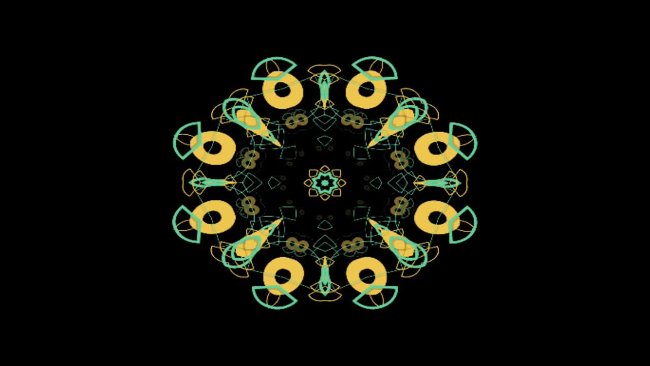 kaleidoscopio de fondo de movimiento con luces de neón de colores.