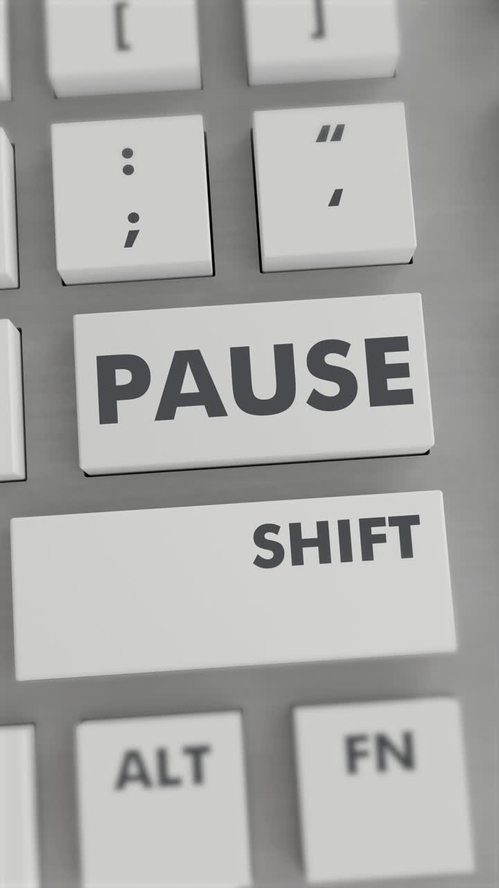 PAUSE BUTTON PRESSING ON KEYBOARD Vertical Video