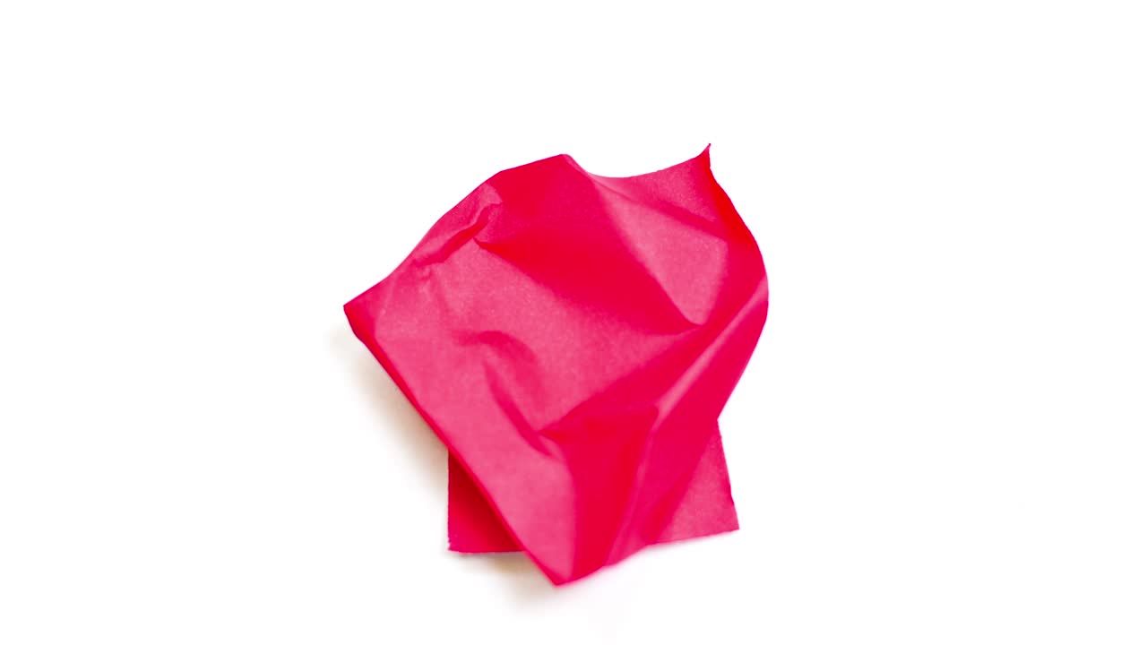 Stop motion VDO red ball to red paper.