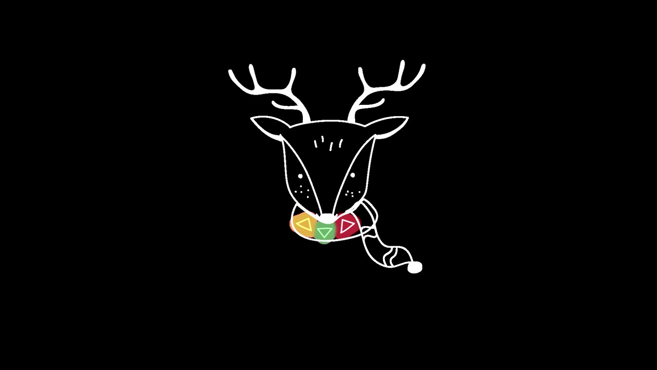 Elementi natalizi animati in stile doodle su canale alfa