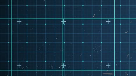 animación de chispas sobre el espacio marcado en azul