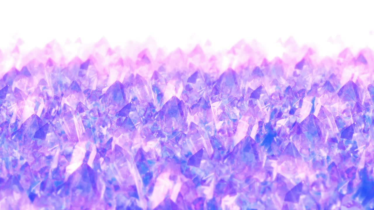 빙산의 근접 시각: 추상적인 겨울 얼음 배경, 얼음 조각, 차가운 눈, 파란색과 보라색, 분쇄된 얼음의 3d 애니메이션, 루프 애니메이션