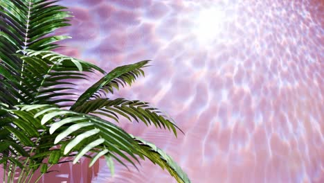 tropical serenity: ferns by the water pink