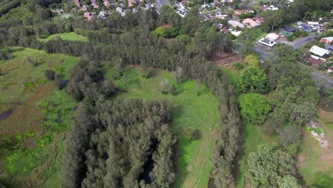 Suburbio-De-Elanora-En-Gold-Coast,-Queensland,-Australia---Toma-Aérea-De-Un-Drone