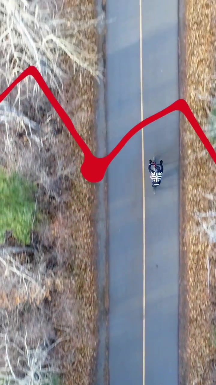 Animazione di grafico su una moto in corsa su strada