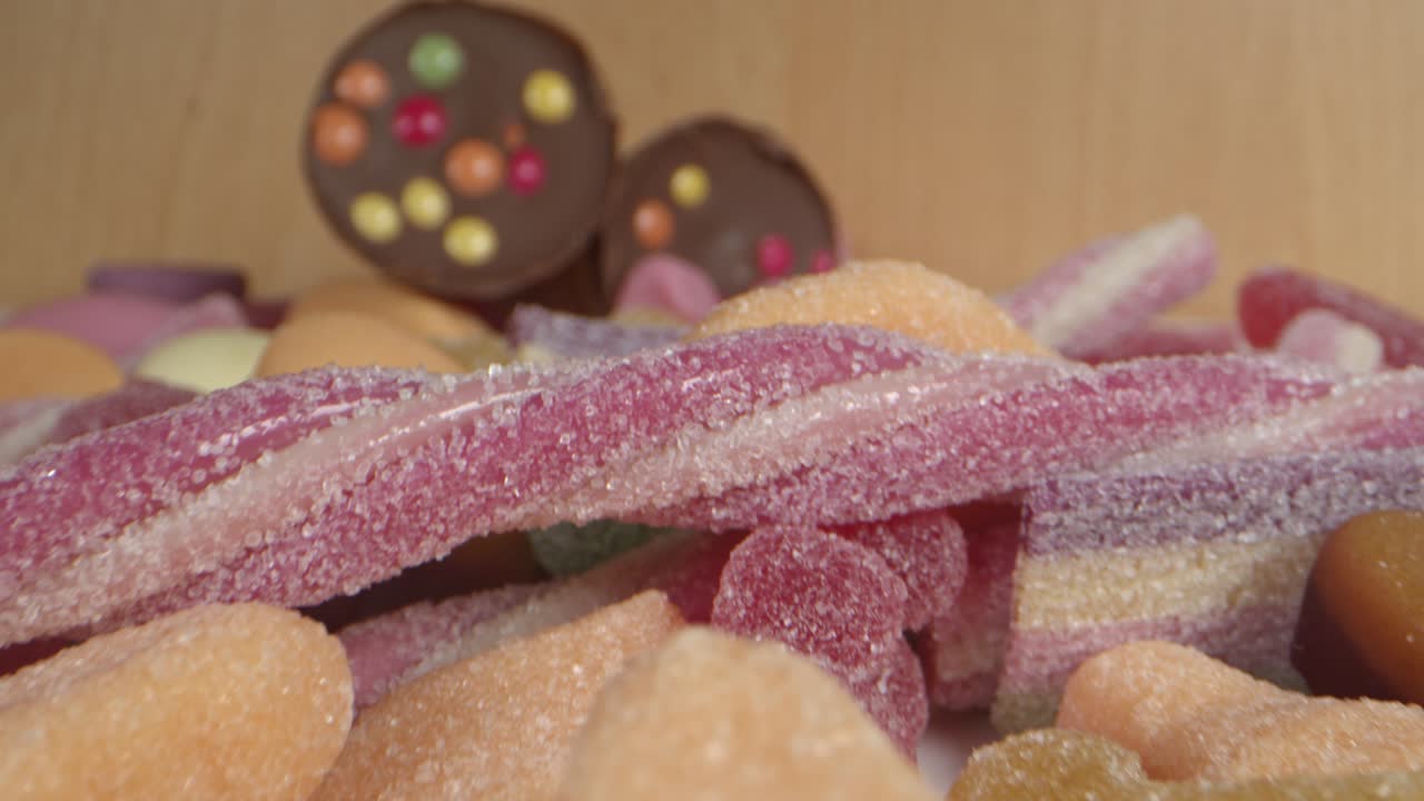 dulces y deliciosos caramelos azucarados