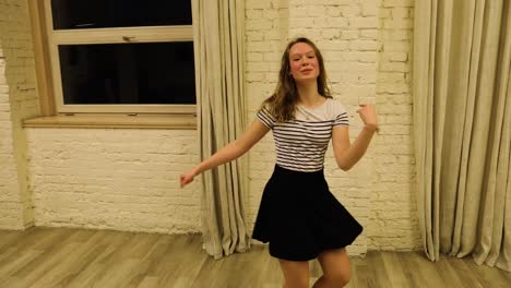 talented teenage female dancer dancing