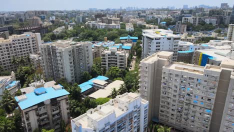 área-Cooperativa-Marol-Andheri-Este-Tiro-De-Dron-Vista-De-Pájaro-área-Residencial-Marol-Mumbai