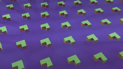 animación de formas que se mueven sobre un fondo púrpura