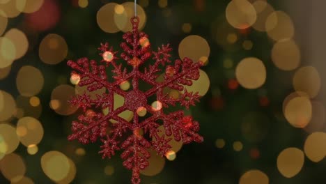 Animación-De-Puntos-De-Luz-Sobre-Copos-De-Nieve.