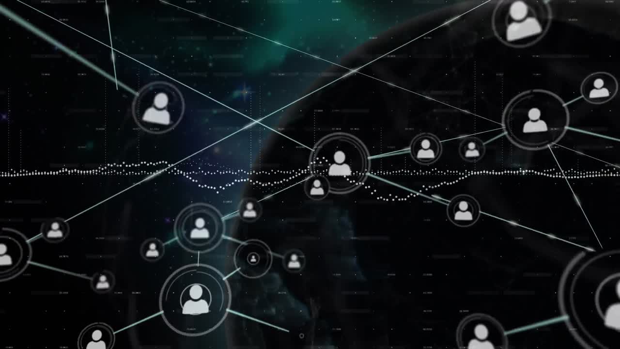 Animation of network of connections over globe