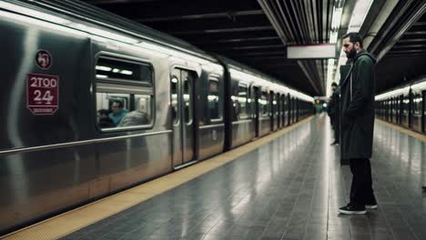 estación de metro por la noche