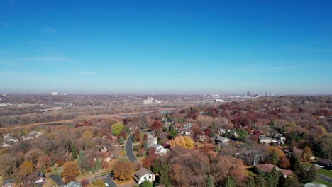 Panning-to-the-right-drone-shot-of-West-St