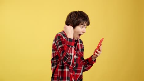 Person Experiences A Range of Emotions Reacting to Smartphone Content