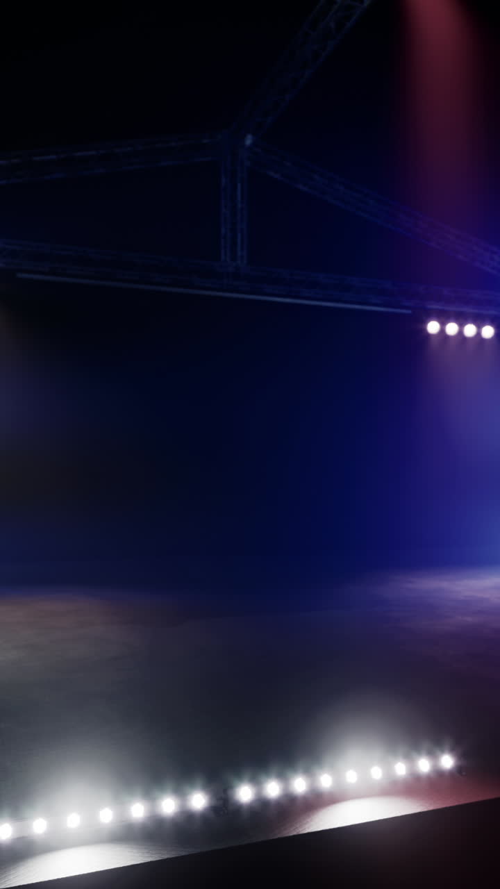 Empty stage with spotlights
