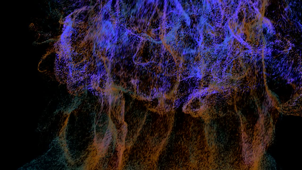 una explosión de partículas única.