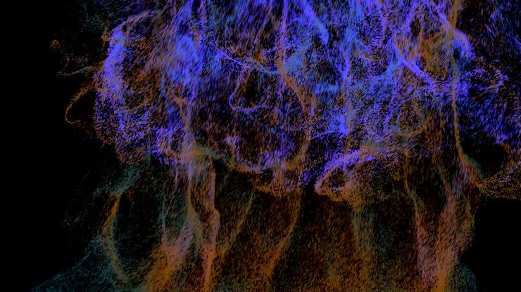 Unique particle explosion.