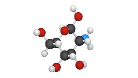 glucosamina (c6h13no5). bucle sin costuras.
